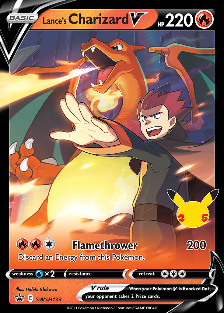 Lance's Charizard V (SWSH133) (Celebrations) [Sword & Shield: Black St Lance's Charizard V (SWSH133) (Celebrations) [Sword & Shield: Black St