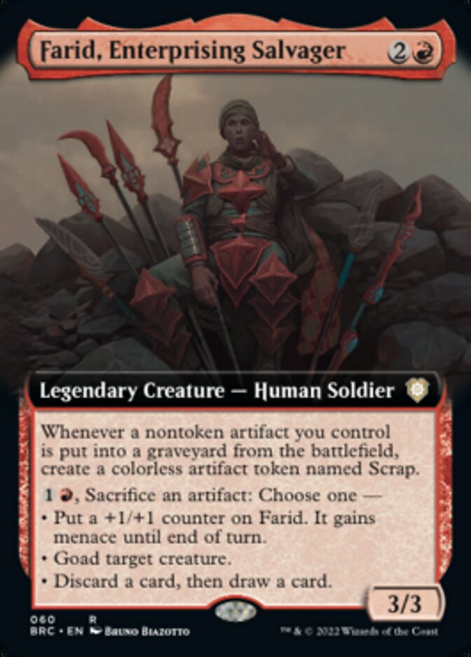 Farid, Enterprising Salvager (Extended Art) [The Brothers' War Command