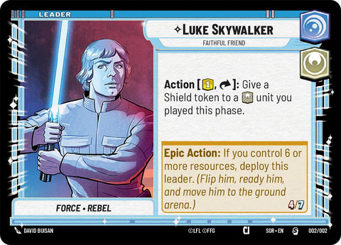 Luke Skywalker - Faithful Friend (002/002) (Prerelease Promo) (002/002) [Spark of Rebellion Promos]