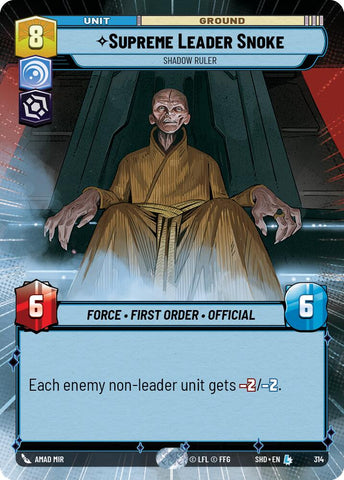 Supreme Leader Snoke - Shadow Ruler (314) (Hyperspace) (314) [Shadows of the Galaxy]
