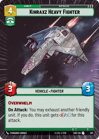 Kihraxz Heavy Fighter (387) (Hyperspace) (387) [Shadows of the Galaxy]