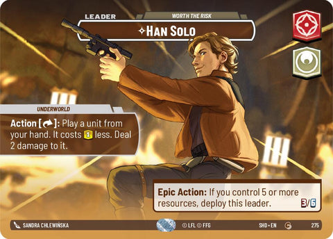 Han Solo - Worth the Risk (275) (Showcase) (275) [Shadows of the Galaxy]