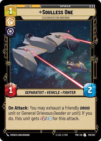 Soulless One - Customized for Grievous (179/257) (179/257) [Twilight of the Republic]