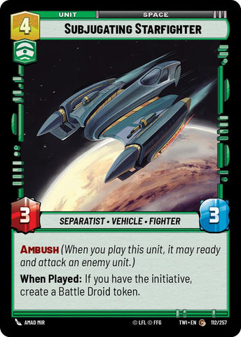 Subjugating Starfighter (112/257) (112/257) [Twilight of the Republic]