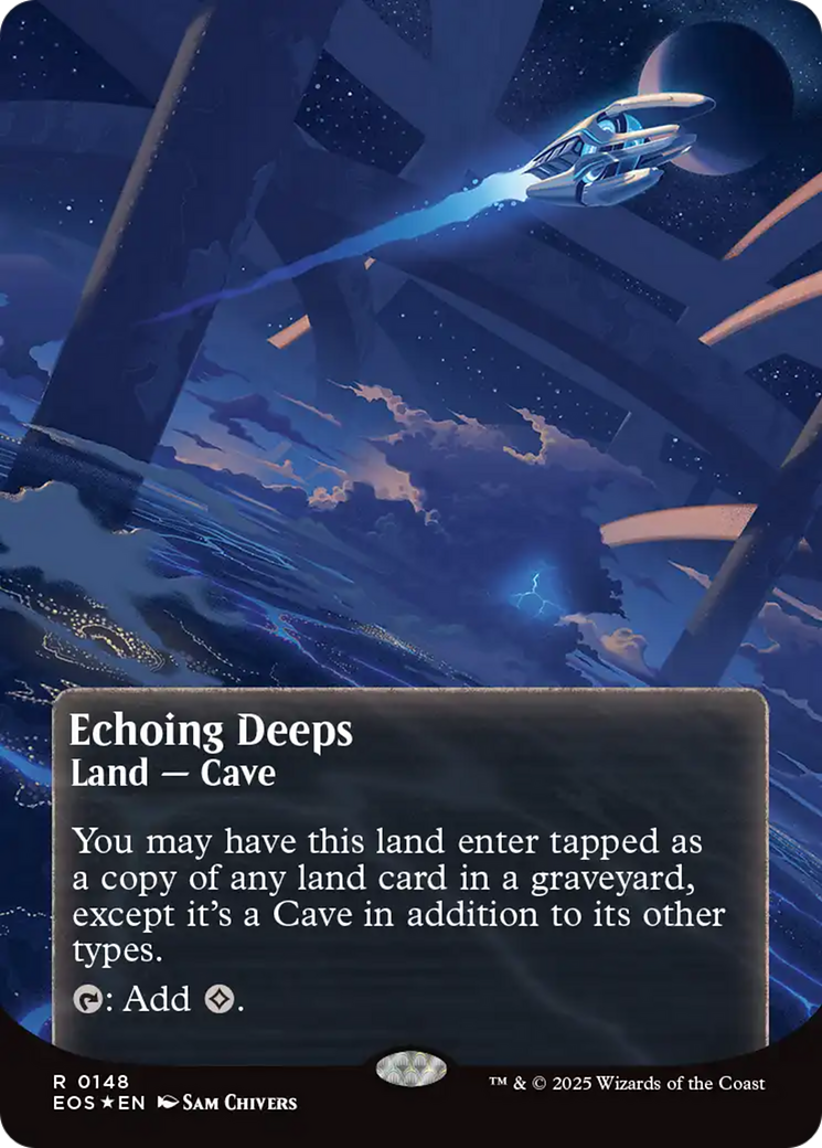 Echoing Deeps (0148) (Borderless) (Galaxy Foil) [Edge of Eternities: Stellar Sights]