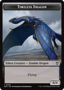 Timeless Dragon // Zombie (0007) Double-Sided Token [Aetherdrift Commander Tokens]