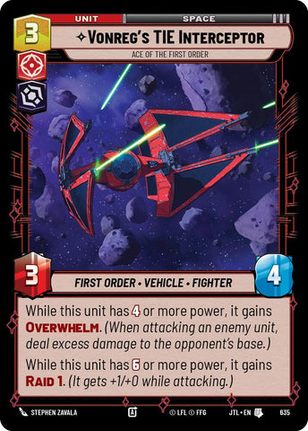 Vonreg's TIE Interceptor - Ace of the First Order (635) (635) [Jump to Lightspeed]