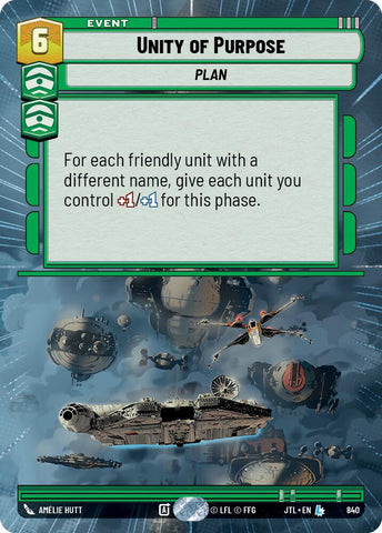 Unity of Purpose (840) (Hyperspace Foil) (840) [Jump to Lightspeed]