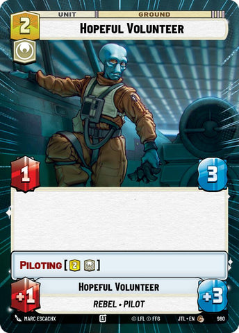 Hopeful Volunteer (980) (Hyperspace Foil) (980) [Jump to Lightspeed]