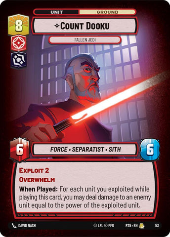 Count Dooku (53) - Fallen Jedi (53) [Store Showdown Promos]