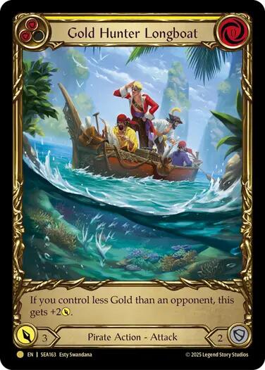 Gold Hunter Longboat (Treasure) [SEA163] (High Seas)  Cold Foil