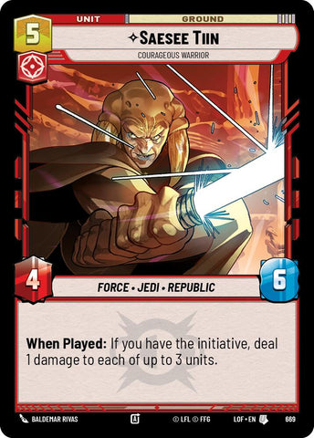 Saesee Tiin - Courageous Warrior (669) (Foil) (669) [Legends of the Force]