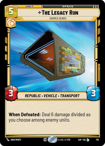 The Legacy Run - Doomed Debris (715) (Foil) (715) [Legends of the Force]