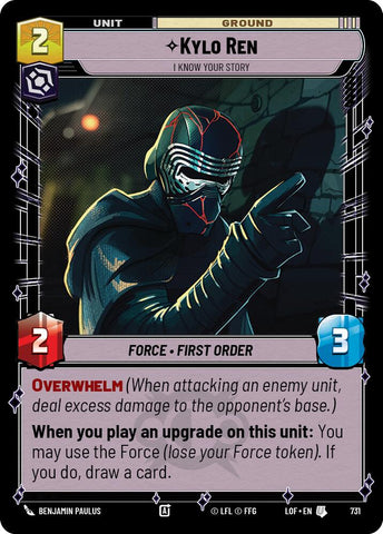 Kylo Ren - I Know Your Story (731) (Foil) (731) [Legends of the Force]