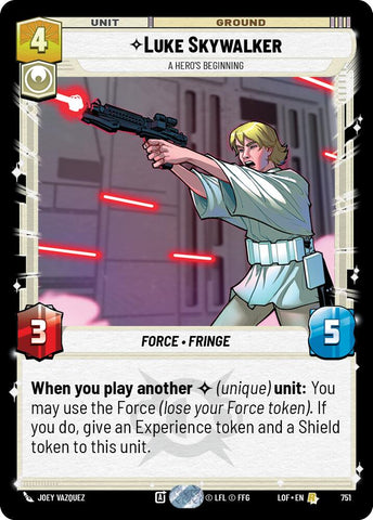 Luke Skywalker - A Hero's Beginning (751) (Foil) (751) [Legends of the Force]