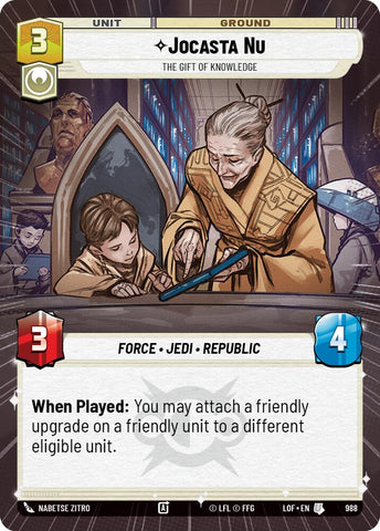 Jocasta Nu - The Gift of Knowledge (988) (Hyperspace Foil) (988) [Legends of the Force]