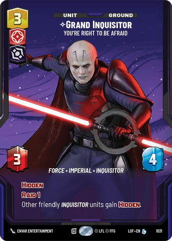 Grand Inquisitor - You're Right to Be Afraid (1031) (Prestige) (1031) [Legends of the Force]