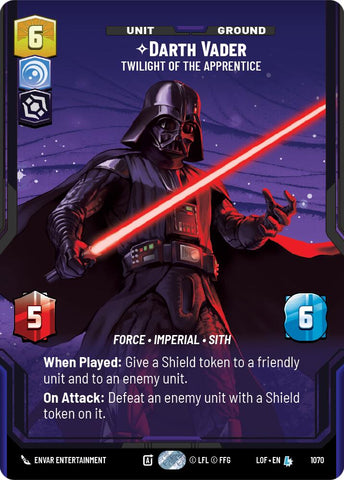 Darth Vader - Twilight of the Apprentice (1070) (Prestige Foil) (1070) [Legends of the Force]