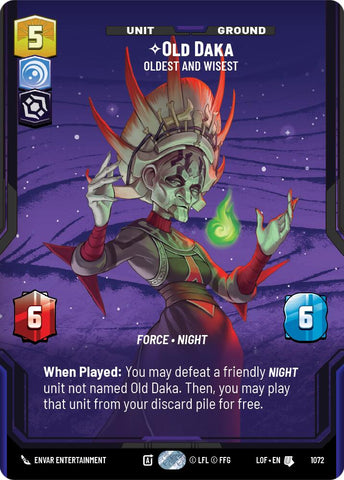Old Daka - Oldest and Wisest (1072) (Prestige Foil) (1072) [Legends of the Force]