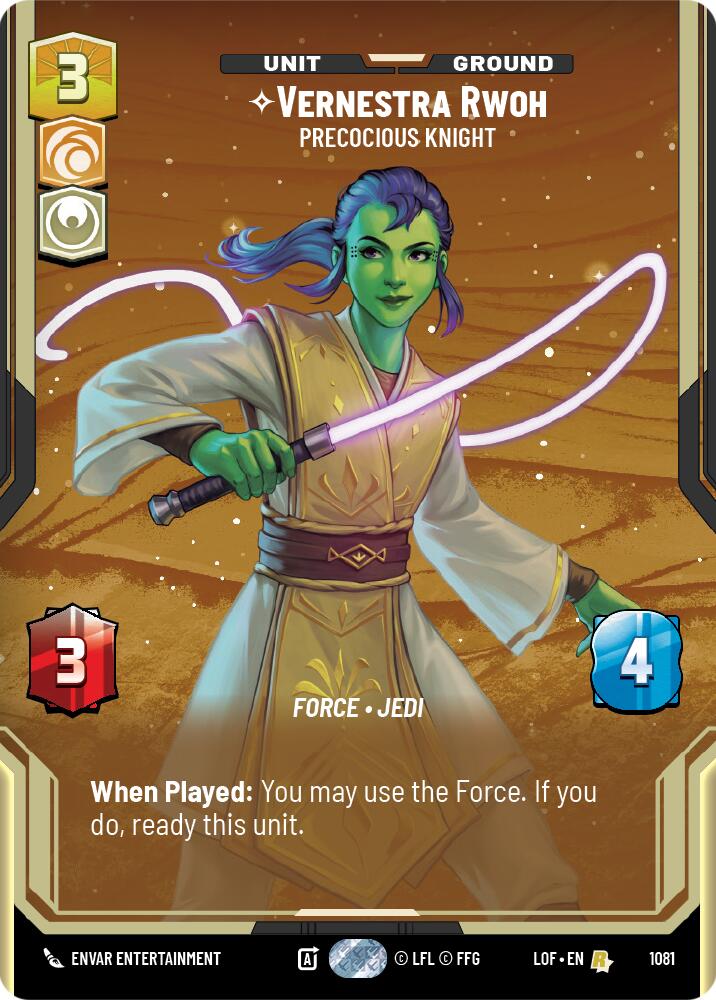 Vernestra Rwoh - Precocious Knight (1081) (Prestige Foil) (1081) [Legends of the Force]