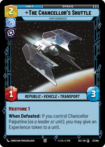 The Chancellor's Shuttle - Grim Harbinger (27/264) (27/264) [Secrets of Power]