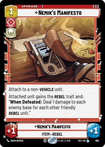 Nemik's Manifesto (666) (Foil) (666) [Secrets of Power]