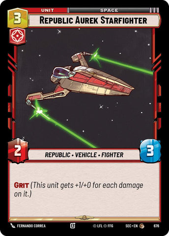 Republic Aurek Starfighter (676) (Foil) (676) [Secrets of Power]