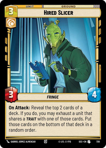 Hired Slicer (730) (Foil) (730) [Secrets of Power]