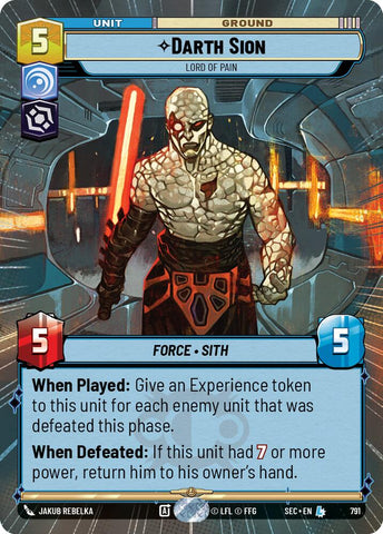 Darth Sion - Lord of Pain (Hyperspace Foil) (791) (791) [Secrets of Power]