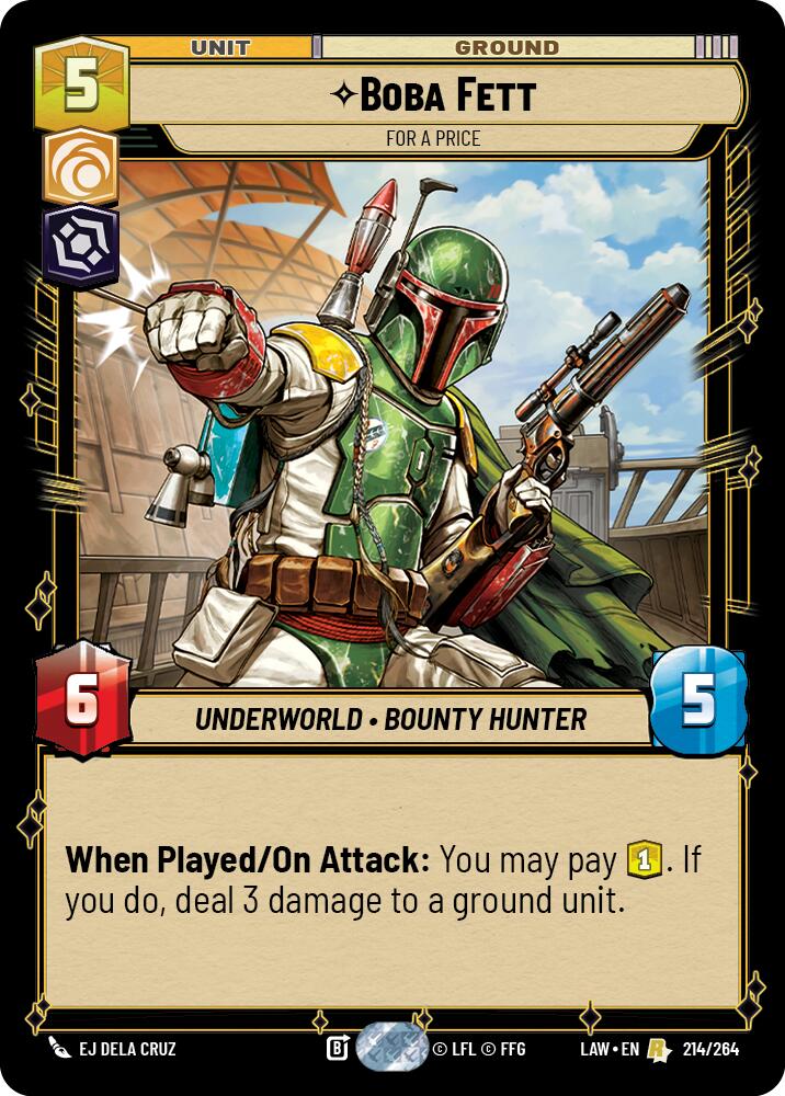 Boba Fett - For a Price (214/264) (214/264) [A Lawless Time]
