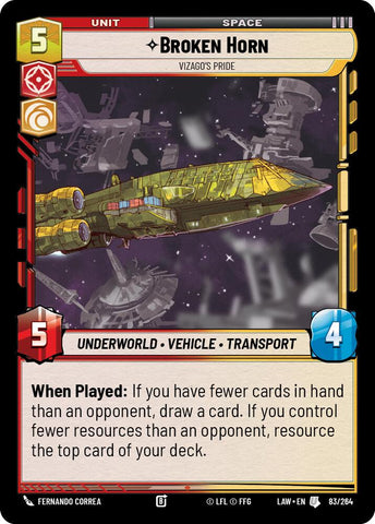 Broken Horn - Vizago's Pride (83/264) (83/264) [A Lawless Time]