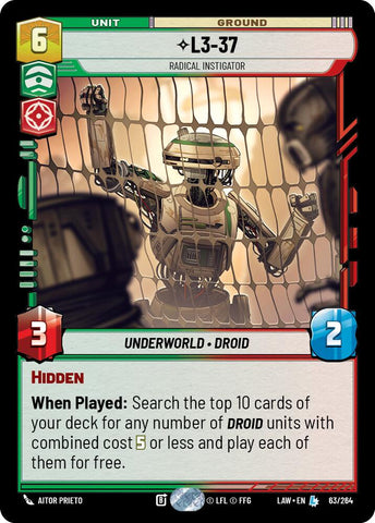 L3-37 - Radical Instigator (63/264) (63/264) [A Lawless Time]