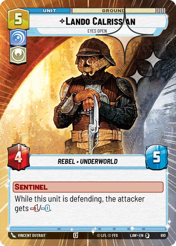 Lando Calrissian - Eyes Open (610) (Hyperspace Foil) (610) [A Lawless Time]