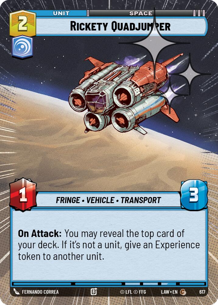 Rickety Quadjumper (617) (Hyperspace Foil) (617) [A Lawless Time]