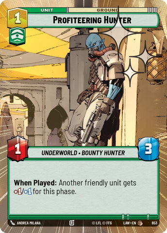 Profiteering Hunter (653) (Hyperspace Foil) (653) [A Lawless Time]