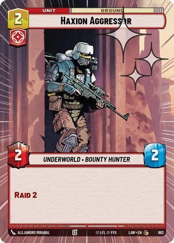 Haxion Aggressor (692) (Hyperspace Foil) (692) [A Lawless Time]