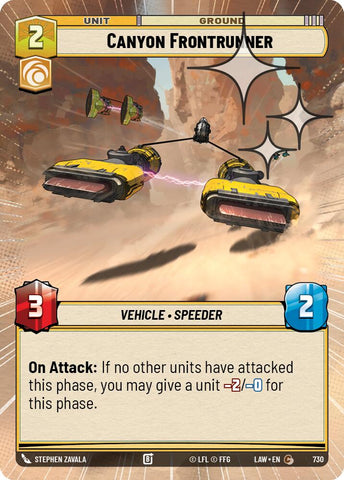 Canyon Frontrunner (730) (Hyperspace Foil) (730) [A Lawless Time]