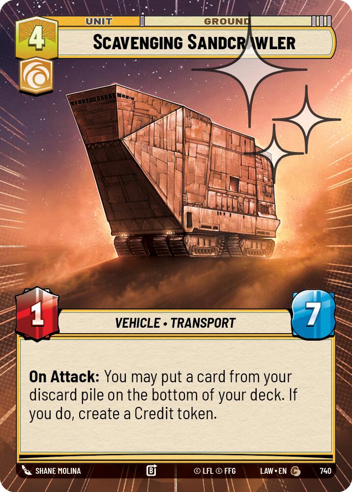 Scavenging Sandcrawler (740) (Hyperspace Foil) (740) [A Lawless Time]