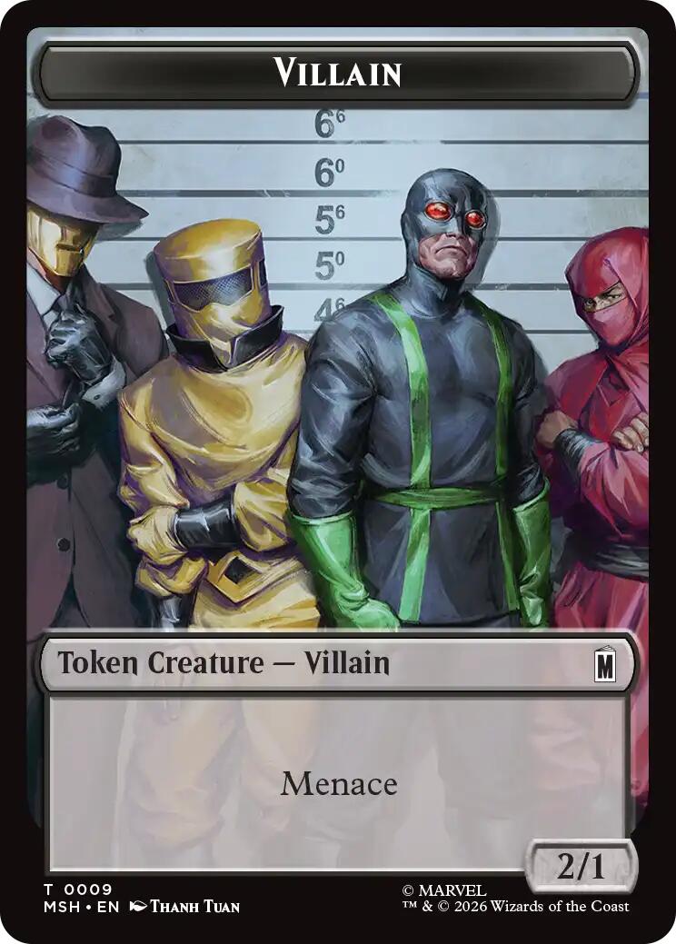Villain // Soldier Double-Sided Token [Marvel Super Heroes Tokens]