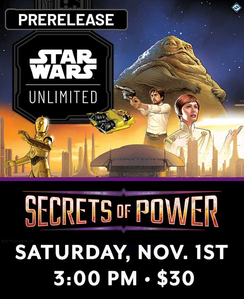 Secrets of Power Prerelease Saturday, Nov. 1st
