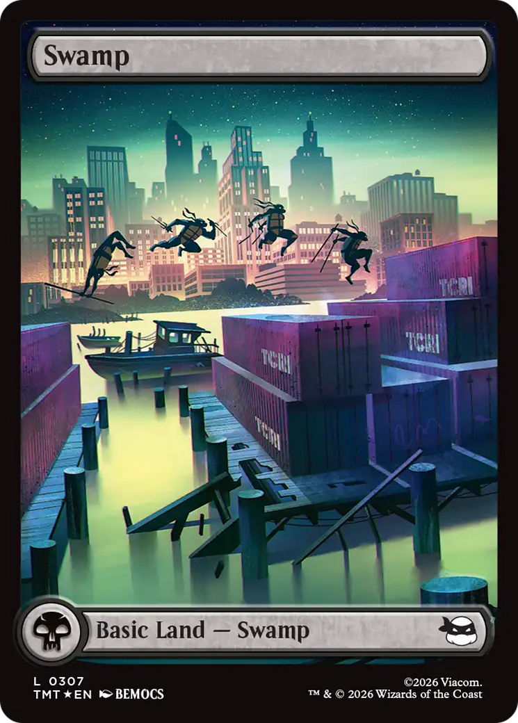 Swamp (0307) (Surge Foil) [Teenage Mutant Ninja Turtles]
