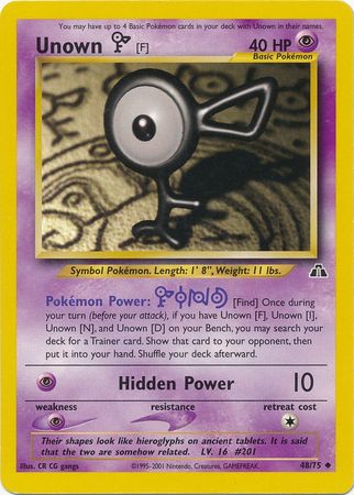 Unown (F) (48/75) [Neo Discovery Unlimited]