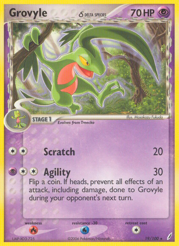 pokemon grovyle card Vintage Uncommon Pokmon Hit Points70 HP Form AR 039 - Grovyle Lv.24