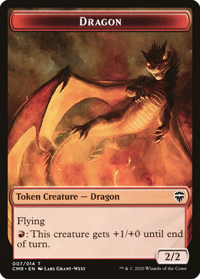 Dragon // Soldier Double-Sided Token [Commander Legends Tokens]