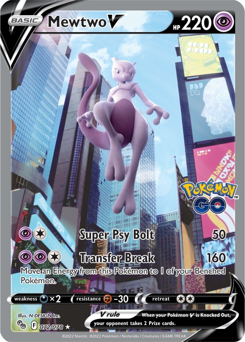 shiny mewtwo pokemon go card 2022 Pokmon V Full Art (#072) PSA 9 Commemorate your favorite tabletop game with this Mewtwo VSTAR 2022 Pokemon Go Secret Rare #079 PSA Authenticated 10 Card My first in-person Go-Fest event