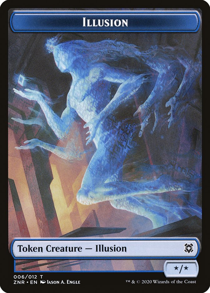 Construct // Illusion Double-Sided Token [Zendikar Rising Tokens]