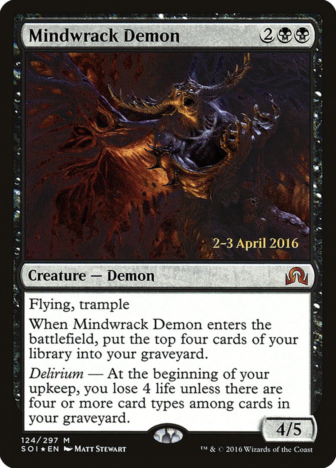 Mindwrack Demon [Shadows over Innistrad Prerelease Promos]
