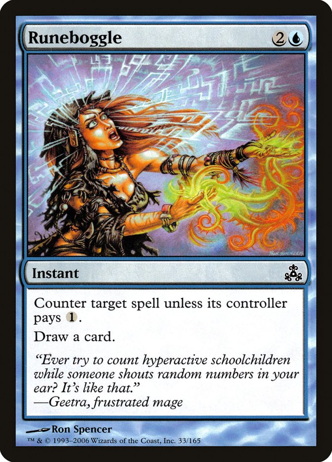 mtg counter target spell draw a card Runeboggle [Guildpact]
